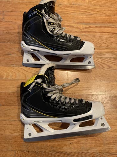 Used CCM Regular Width  Size 10 Tacks 6092 Hockey Goalie Skates