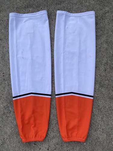 SP Edge Style Pro Stock Hockey Socks White Orange 7432