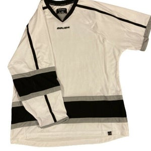 NWT Bauer 900 Series Senior Hockey Jersey White Black Silver Size XX-Large