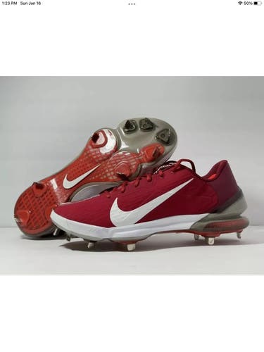 Nike Force Zoom Trout 7 Pro Metal Baseball Cleats Size 12 Maroon CQ7224-601