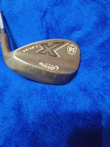 Wedge Used Men's Callaway Right Handed X Forged Wedge Flex 58 Degree Steel Shaft