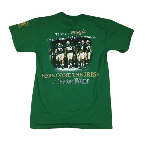 Vintage Notre Dame Football Here Come the Irish Student & Alumni Spirit Shirt