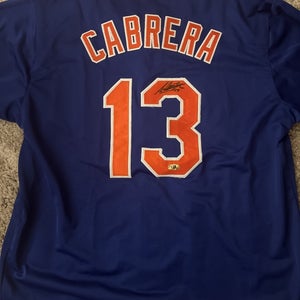 Autographed Asdrubal Cabrera NY Mets jersey