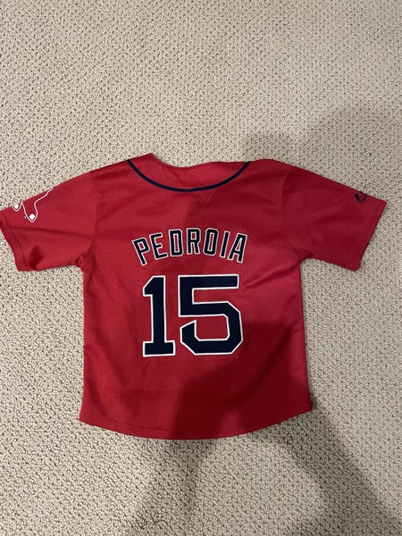 PEDROIA Boston Red Sox YOUTH Majestic MLB Baseball jersey Red