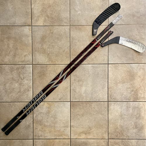 Pair of Broken Bauer Vapor ADV Sticks RH P92