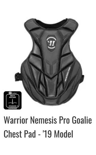 Warrior 2019 Nemesis Pro Chest Pad NOCSAE Large New