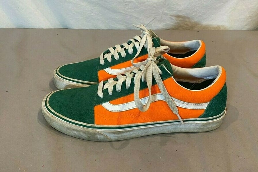 Vans SK8 Low Green Suede/Orange Canvas Sneakers US EU 42.5 Miami | SidelineSwap