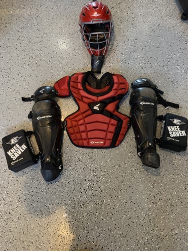 Used Easton Mako Baseball Catcher Set w/ All Star Helmet