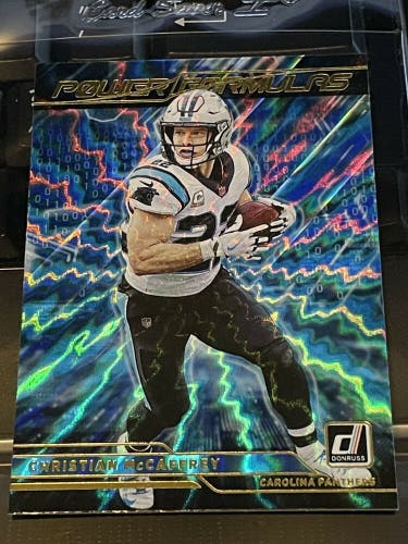 2021 Donruss Christian McCaffrey Power Formulas Foil Insert Carolina Panthers