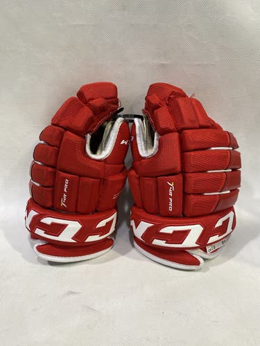 Used Ccm T4r Pro Hg 13 Red 13" Hockey Gloves