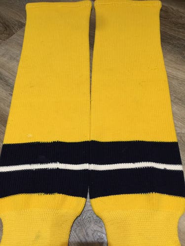 1 PAIRS OF  UNIVERSITY OF MICHIGAN GAME WORN SOCKS