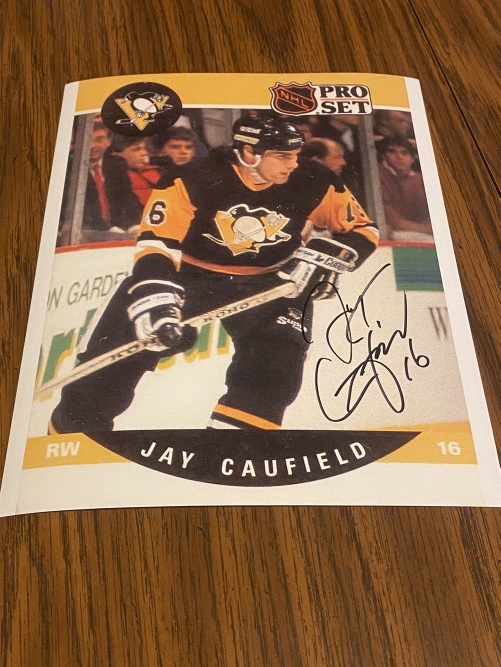 Pittsburgh Penguins NHL Jay Caufield Autographed 8x10 Photo