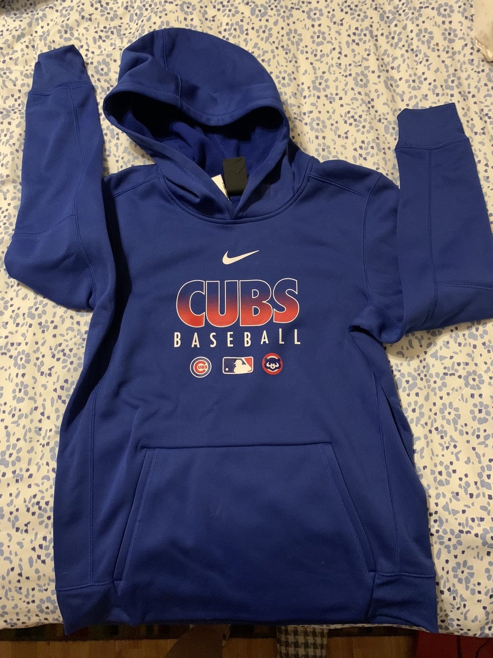 Under Armour Chicago Cubs Hoodie Blue Hooded Baseball Sweatshirt