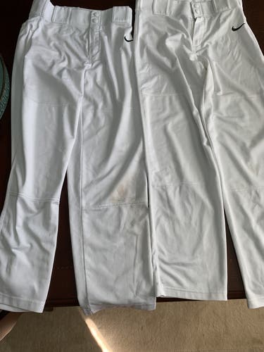 2for1 price Youth XL Nike white open  bottom baseball pants
