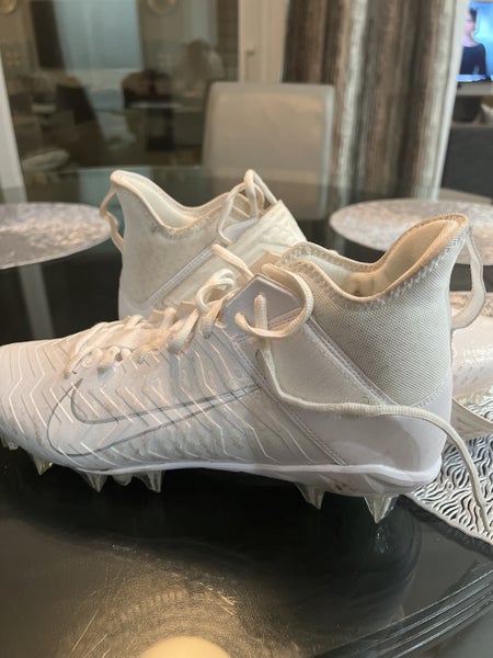 White Men's Adult Used Size 11 (Women's 12) Detachable Cleats Nike High Top Alpha