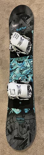 Snowboard Used Kid's Burton (Chopper) All Mountain With Bindings Soft Flex True Twin