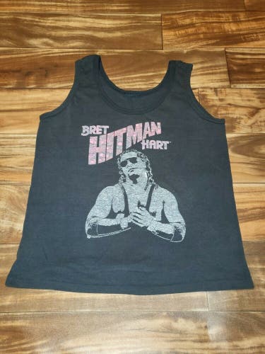 Vintage RARE 1989 WWF Bret Hart The Hitman Wrestling Tank Top T Shirt Size Small