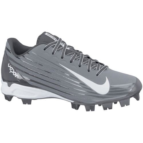 new mens size 8 nike vapor strike 2/II mcs molded baseball cleats grey/white