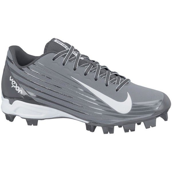 new mens size 8 nike vapor strike 2/II mcs molded baseball cleats grey/white