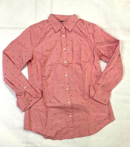 Lands' End Long Sleeve Printed Button-Up Shirt Women's Size 4 462840