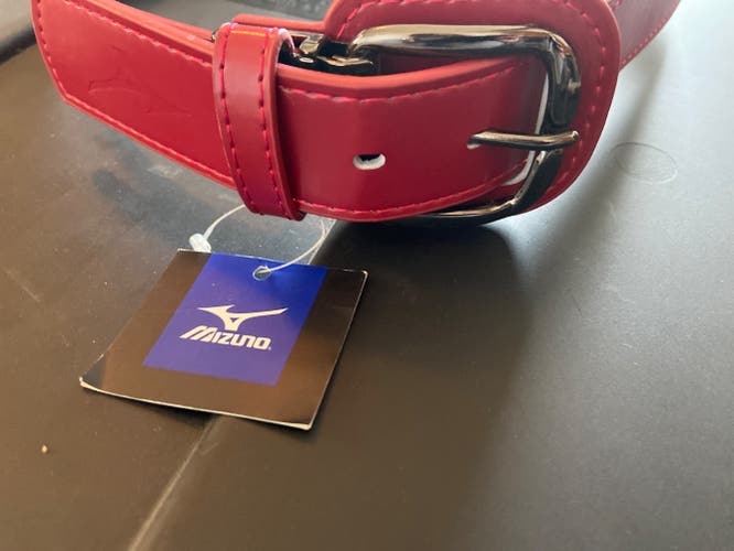 New Junior Mizuno Baseball Belt-red