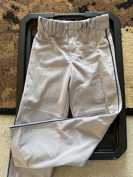 Men’s Louisville Slugger Baseball Pants Grey With Navy Blue Stripe Size  Medium