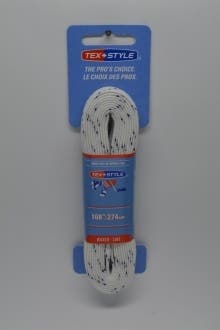 Tex-Style Laces 96" white waxed #42W WHITE 5 pack