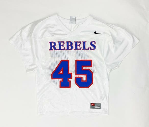 Nike Ole Miss Rebels Football Practice Jersey Youth Boy's L White 667628 Blue