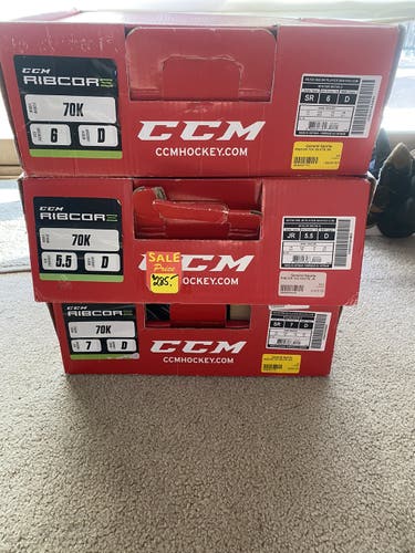 Hockey Skates Senior New CCM RibCor 70K Regular Width Size 7
