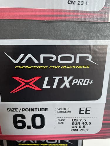 Hockey Skates Senior New Bauer Vapor XLTX Pro+ Extra Wide Width Size 6