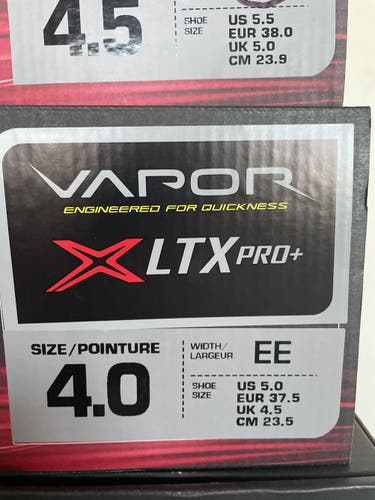 Hockey Skates Junior New Bauer Vapor XLTX Pro+ Extra Wide Width Size 4