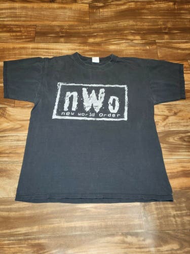Vintage RARE 1998 NWO Wrestling WCW WWF Black T Shirt Made In USA Size Large
