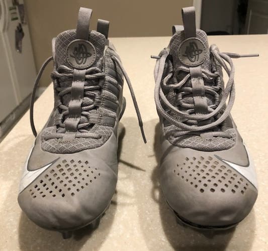 Gray Unisex Used Size 8.0 (Women's 9.0) Molded Cleats Nike High Top Alpha Huarache 6 Pro