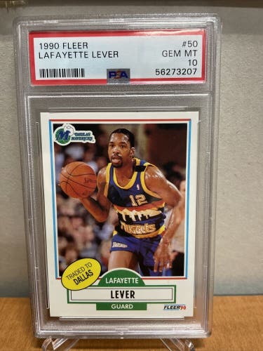 1990 Fleer Basketball #50 Lafayette Lever Denver Nuggets PSA 10 GEM Mint POP 13