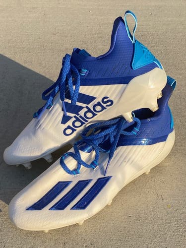 Blue Men's Adult Used Size Men's 10.5 (W 11.5) Molded Cleats Adidas Low Cut