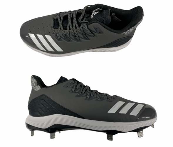 Adidas Icon Bounce Mens Baseball / Softball Metal cleats Grey/Back Size 12m US