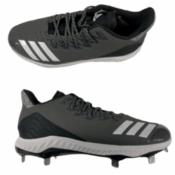 Adidas Icon Bounce Mens Baseball / Softball Metal cleats Grey/Back Size 12m US