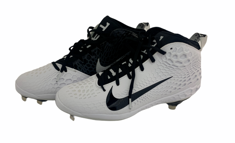 Nike Force Zoom Trout 5/ Size 11 Metal Baseball Cleats / White-Black