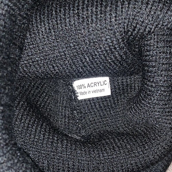 New York Established 1625 Black Embroidered Cuffed Winter Beanie Hat