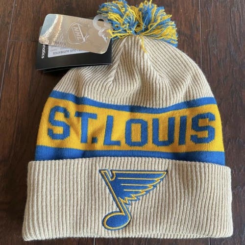 St Louis Blues 2022 Fanatics Winter Classic Team Knit Pom Beanie Winter Hat