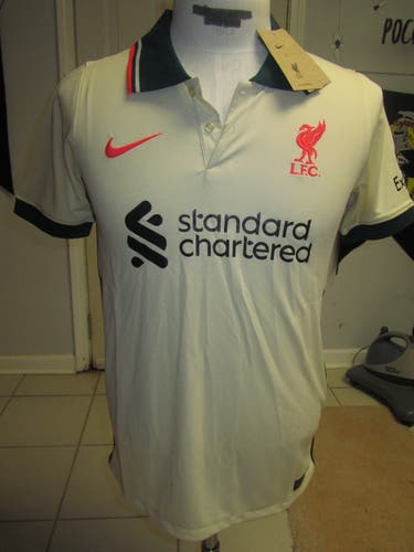 LIVERPOOL LFC PALE Yellow SOCCER Jersey Men's Small NEW!