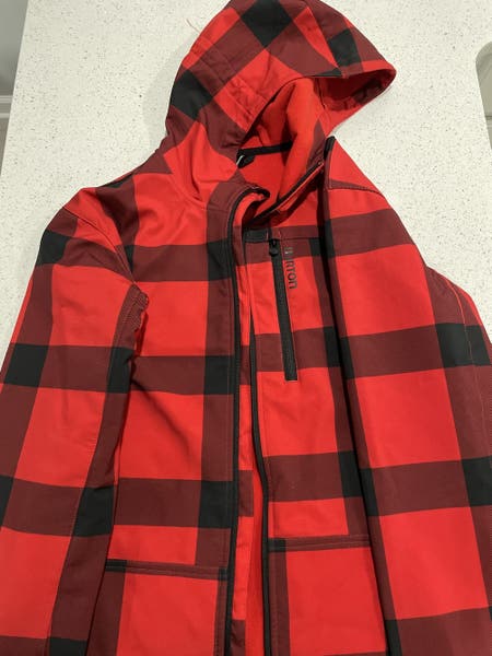BURTON DRYRIDE ボードウェア Men's【size:L】 Burton Men's DryRide Hooded Jacket Black Striped Actual