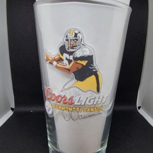 Coors Light Pittsburgh Steelers Dermontti Dawson Pint Glass
