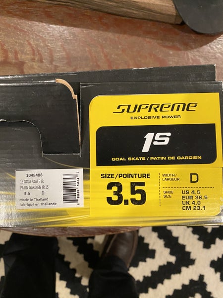 Used Bauer Regular Width Size 3.5 Supreme 1S Hockey Goalie Skates