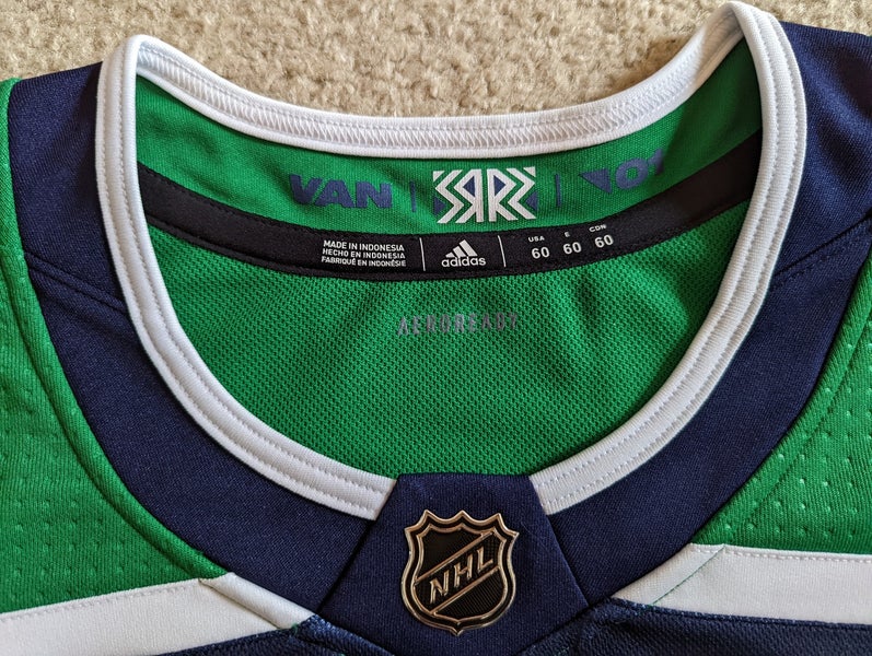 Adidas Authentic Vancouver Canucks Reverse Retro 2.0 NHL Hockey Jersey Blue  56