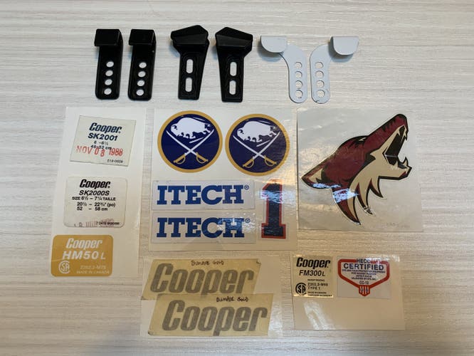 Cooper SK 2000 Goalie Combo Assorted Decals and J Clips for combo masks