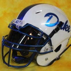 DUKE Blue Devils super custom fullsize football helmet Schutt Vengeance Lg