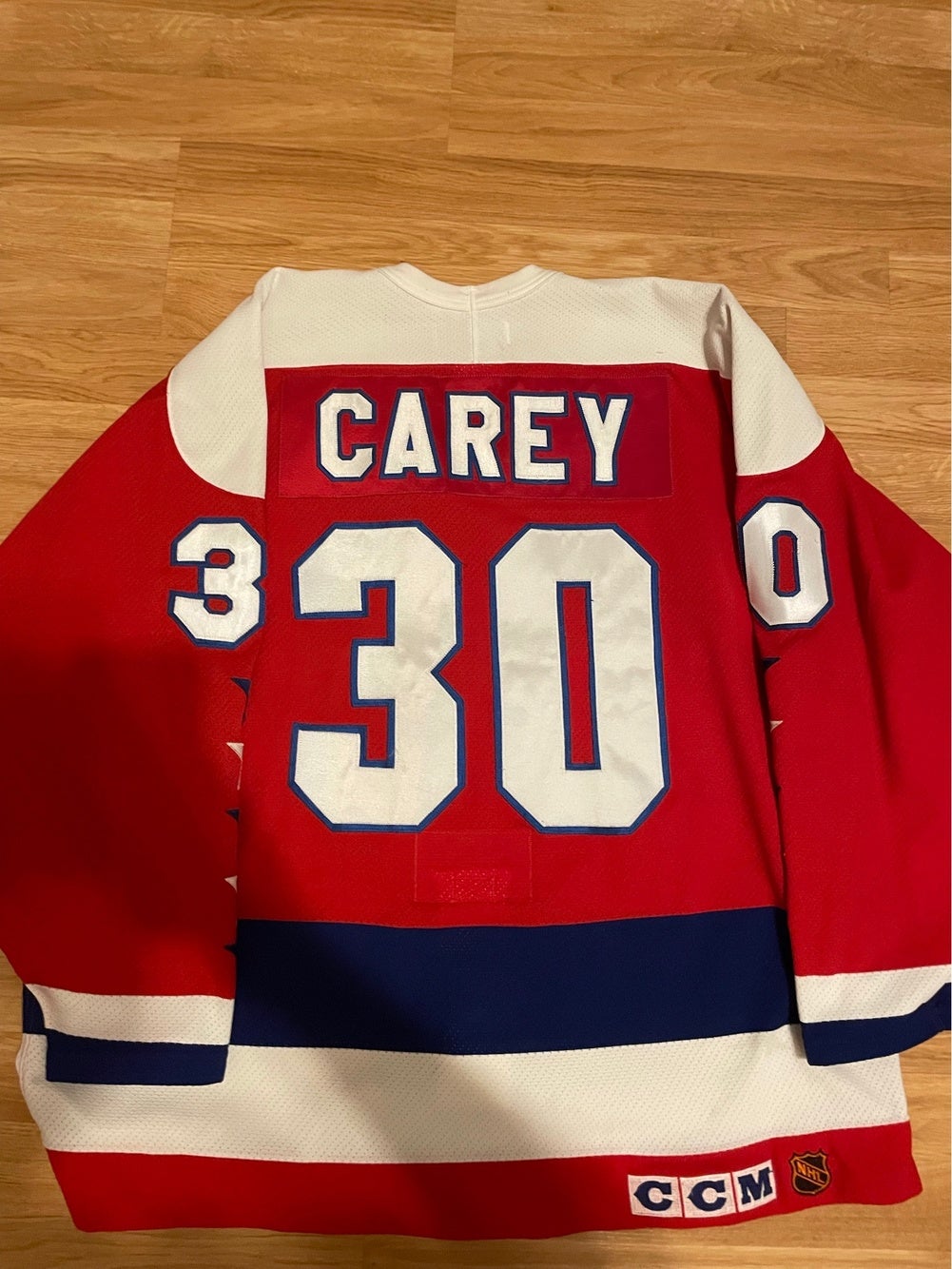 CCM Authentic Carey Washington Capitals Screaming Eagle Hockey Jersey Blue  48