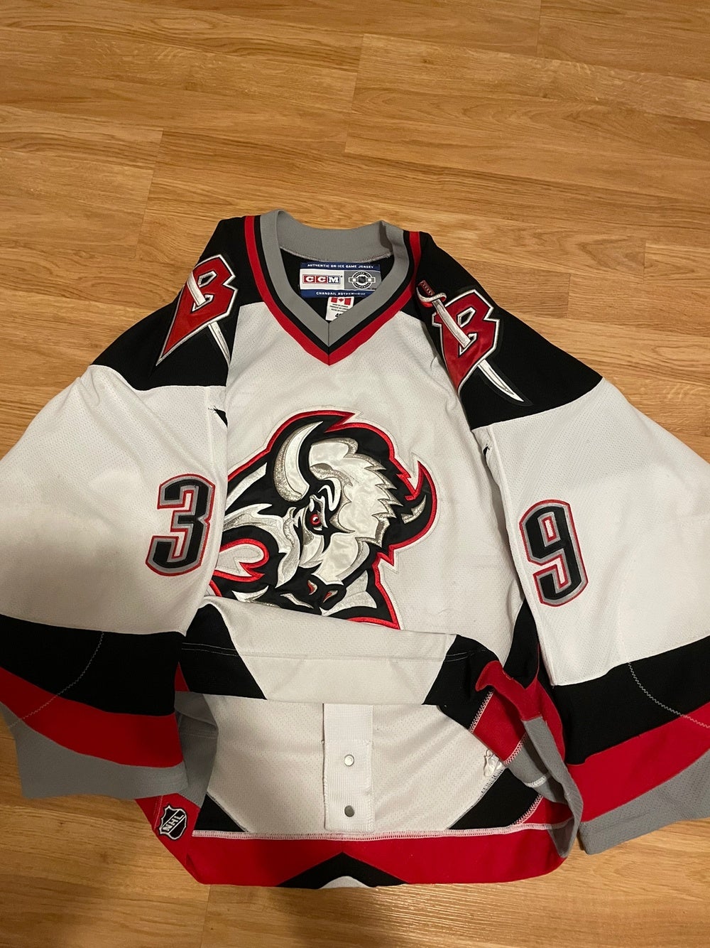 Vintage Buffalo Sabres Goat Head CCM Hockey Jersey, Size Small