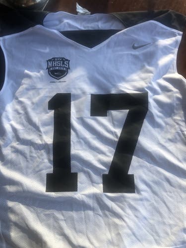NHSLS Black Used Large Nike Lacrosse pinnie